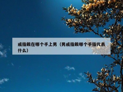 戒指戴在哪个手上男（男戒指戴哪个手指代表什么）