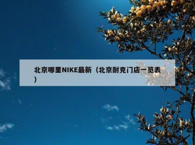 北京哪里NIKE最新（北京耐克门店一览表）