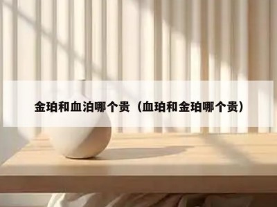 金珀和血泊哪个贵（血珀和金珀哪个贵）