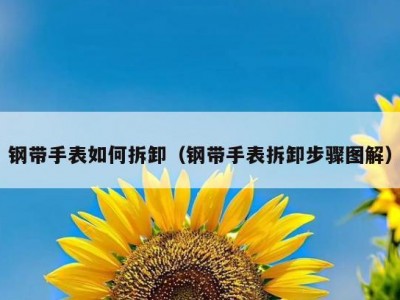 钢带手表如何拆卸（钢带手表拆卸步骤图解）