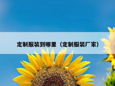 定制服装到哪里（定制服装厂家）