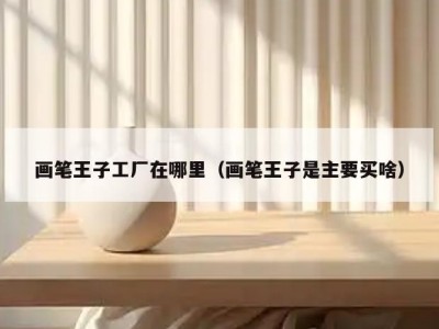 画笔王子工厂在哪里（画笔王子是主要买啥）